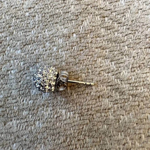 Coach Crystal Pavé Ball Stud Earrings - Silver-Tone - Picture 4 of 4